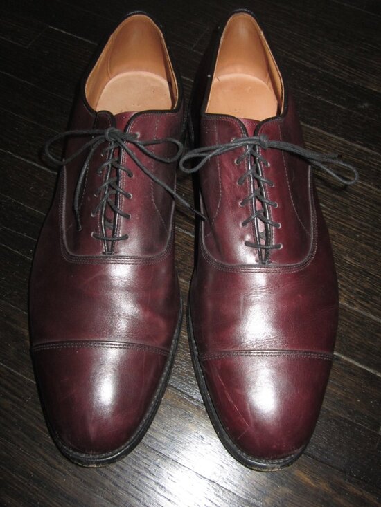 ALLEN EDMONDS PARK AVENUE Cap Toe Oxford Dress Shoes Burgundy Leather Men’s 11.5 main image 13